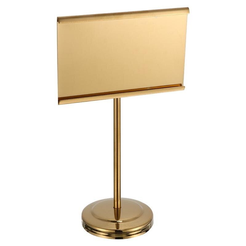 1Pc Rvs Menu Stand Stabiele Tafel Nummer Staan Voor Hotel Restaurant Nummer Plaat Houder Visitekaartje Menu Houder