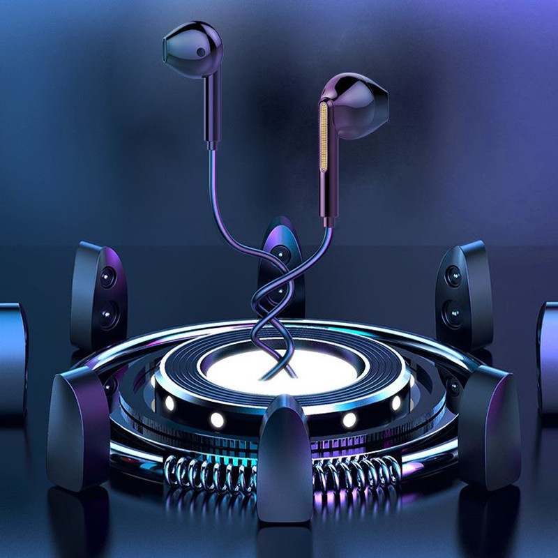 Kablede hovedtelefoner i øret headset kablede øretelefoner med mikrofon bas stereo ørepropper sport til huawei xiaomi vivo oppo iphone 5-6