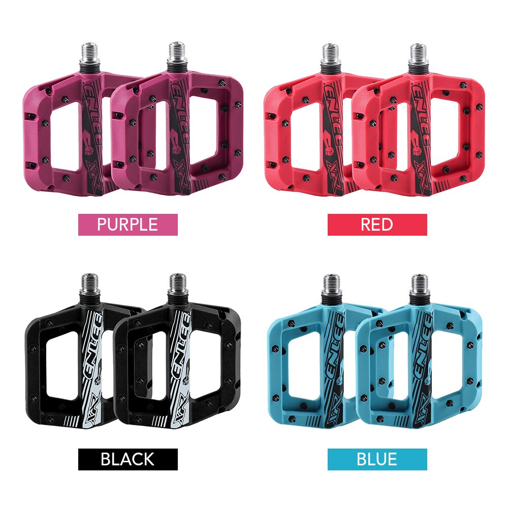 ENLEE 9/16 inches Mountain Bike Pedals Non-Slip Lightweight Nylon Fiber Bicycle Platform Pedals Pedales Bicicleta Accessories