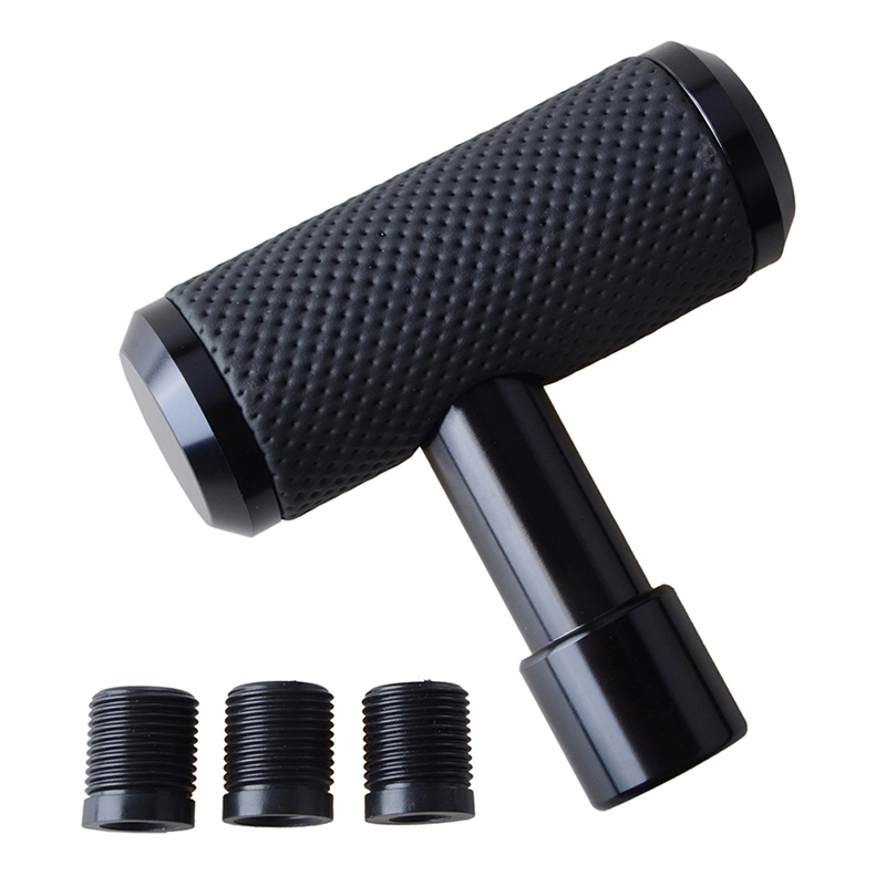 Perilla de palanca de cambios, Joystick de avión, mango en T, martillo apto para palanca de cambios de coche AT MT, mango de aleación de aluminio, accesorios para coche: Rojo