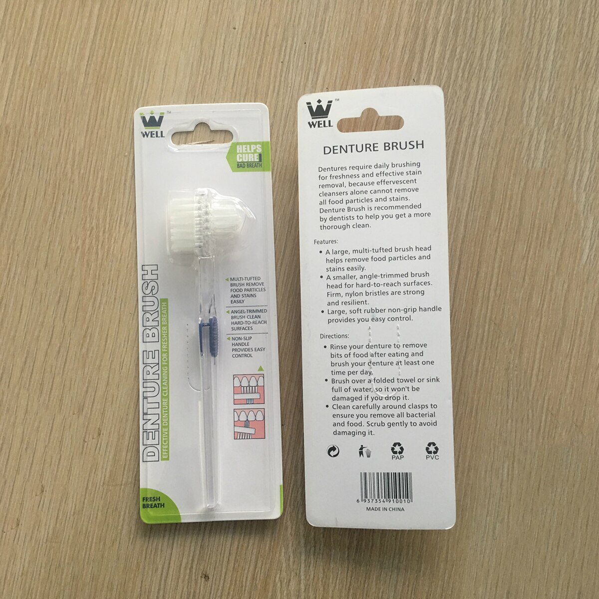 3pcs Transparent Denture Brush False Teeth Cleaning Brush Double-sided Toothbrush Artificial Teeth Cleaning Tool