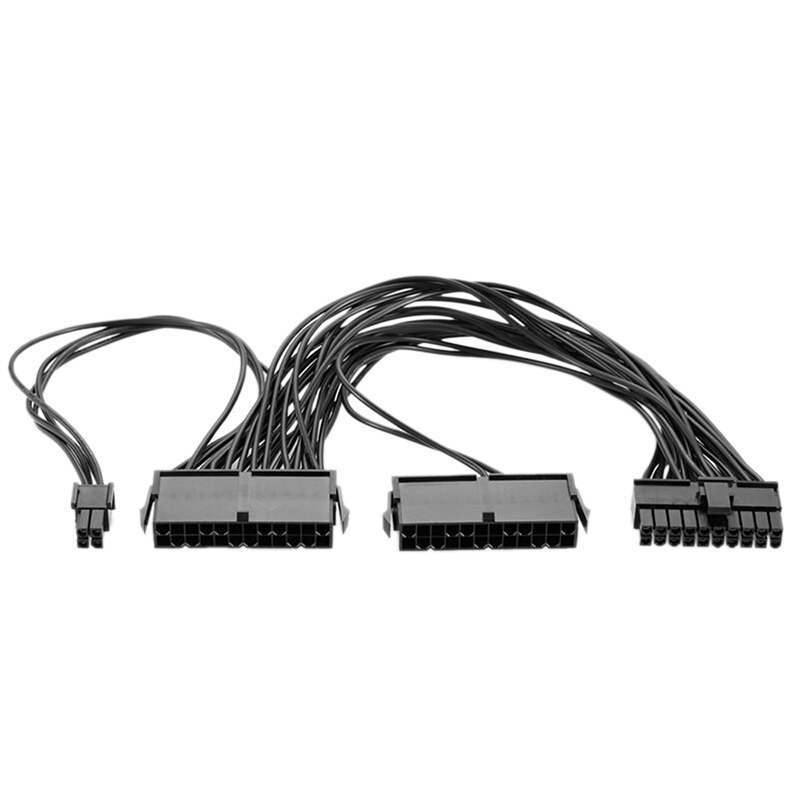 12Inch Dual Psu Voeding 24 Pin 18AWG Verlengkabel, Voor Atx Moederbord, 24 Pin Naar 24(20 + 4) Pin: Default Title