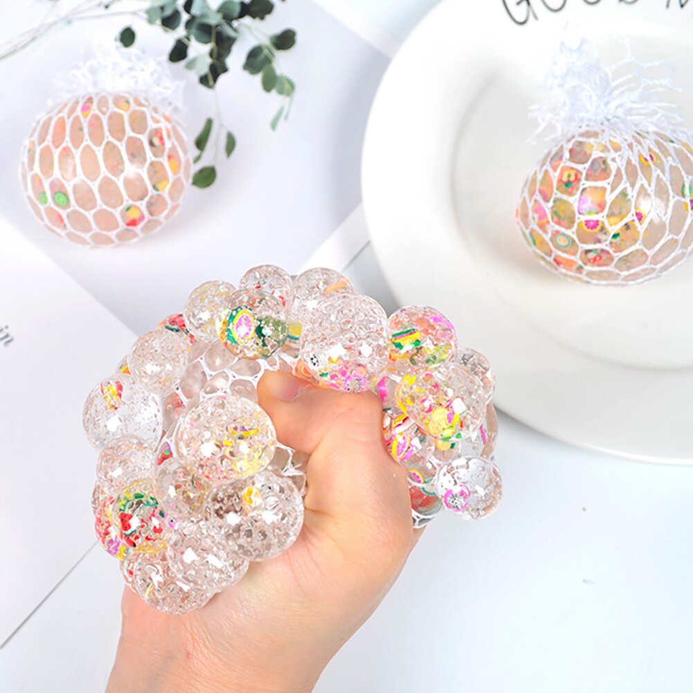 Hand Pinch Squeeze Vent Grape Decompression Ball Toy Teen Adult Portable Touch Elastic Decompression Pinch Ball