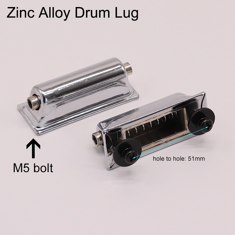 Snare Drum Lugs Single Side 2 Kanten Drum Lug Dw Drum Lugs Model Lug Drum Drum Accessoires Zilver Kleur Met washer &amp; Schroeven 1 Pc: M7 51mm