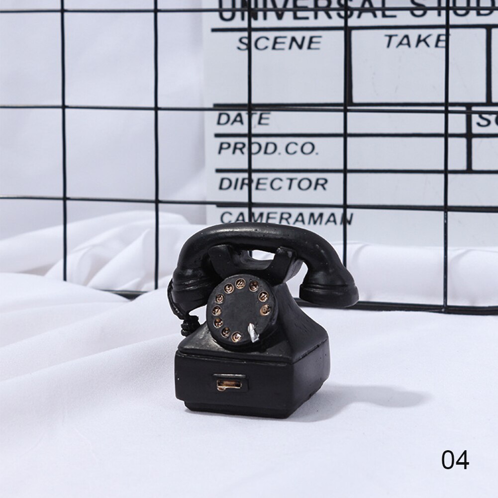 Vintage Mini Resin Crafts Phonograph Camera Piano Radio Model Nostalgia Living Room Home Decor Photo Prop: 04