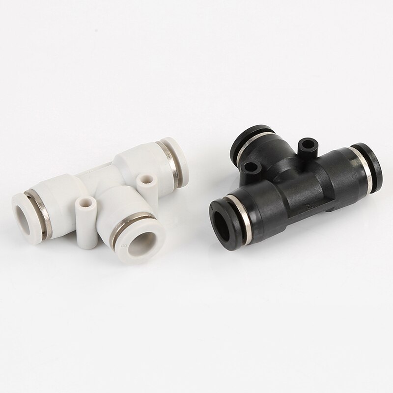 Pneumatic Connector Three Channels Air Fittings 4mm 6mm 8mm 10mm 12mm 14mm OD Hose Tube Push In Adapter Gas