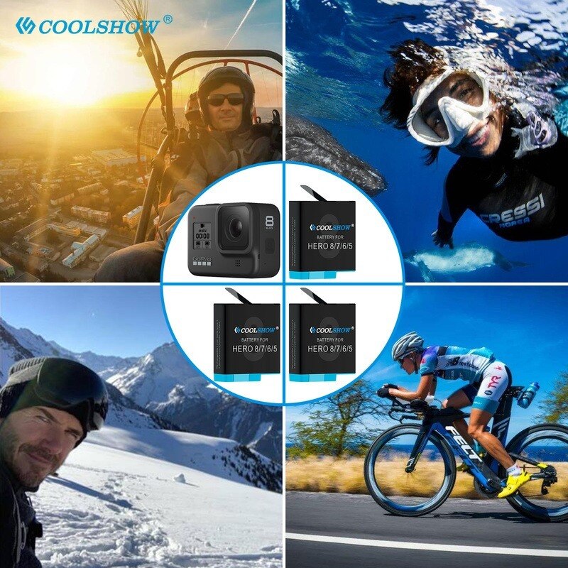 Batterij Voor Gopro Hero 8/Voor Gopro Hero 7 Hero 6 Hero 5 Hero 8 Batterijen Camera Accessoires 1220mah