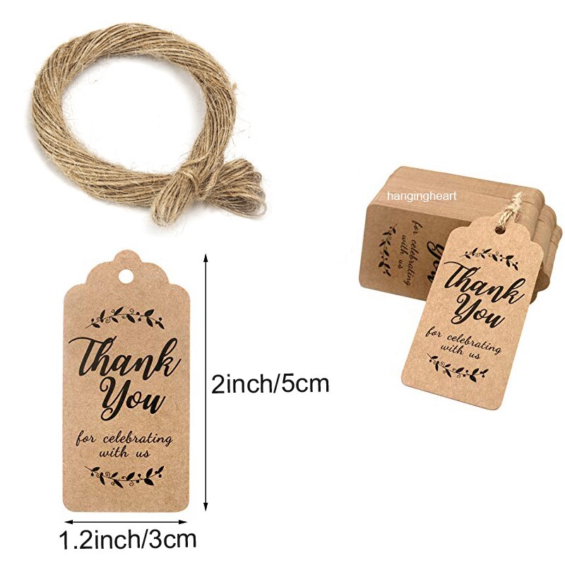 100Stck Danke Stichworte Feiern mit Uns danke für Kommende Handgemachten mit Liebe Stichworte Karten für Hochzeit Gefälligkeiten leer Hangtag: Licht Gelb