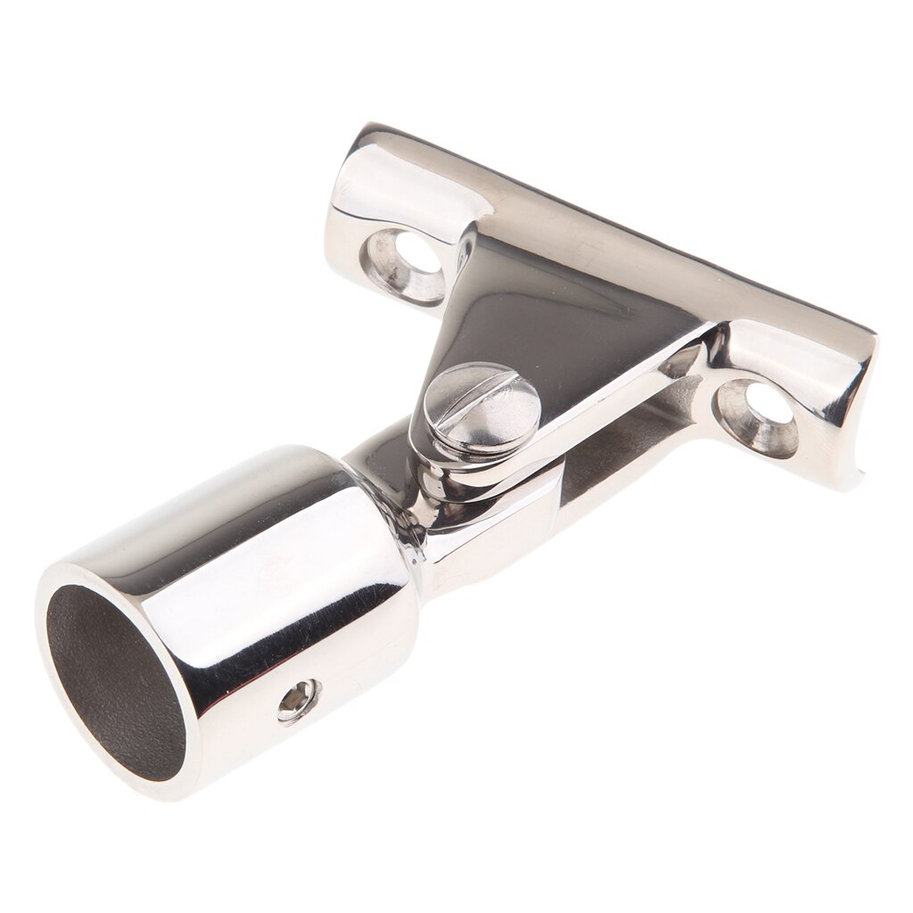 Mirror Polished Stainless Steel Deck Hinge Mount Bimini Top Cap Tube 3/4 inch