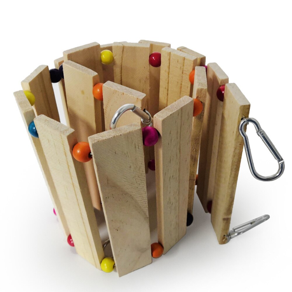 Natural Wood Parrot Ladder Parrot Swing Parrot Perch for Bird Poultry Rooster