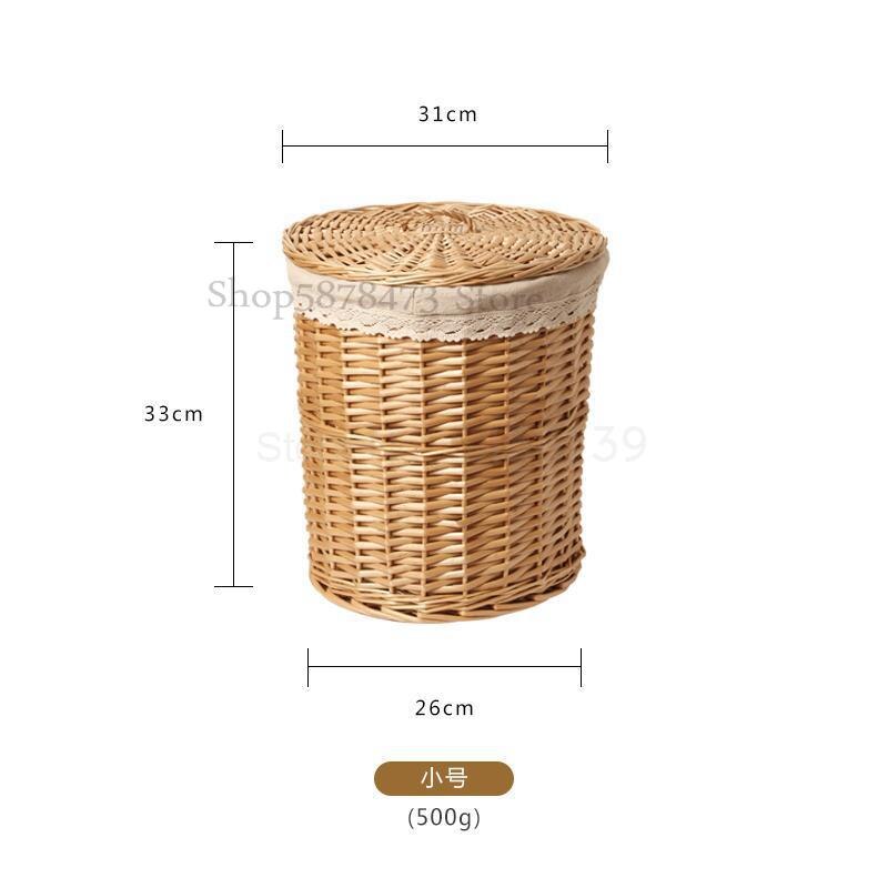 Osier vêtements stockage panier panier vêtements vêtements cadre stockage boîte de rangement pot boutique tissage vêtements: 33x31x26cm  2