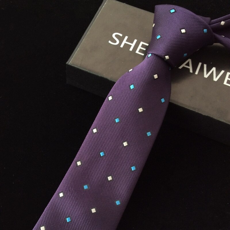 Neue 6CM Roten Streifen Hals Binden Hochzeit Blumen- Gravata Schlank Krawatten Für Männer Krawatten Punkt Mann zubehör: 8