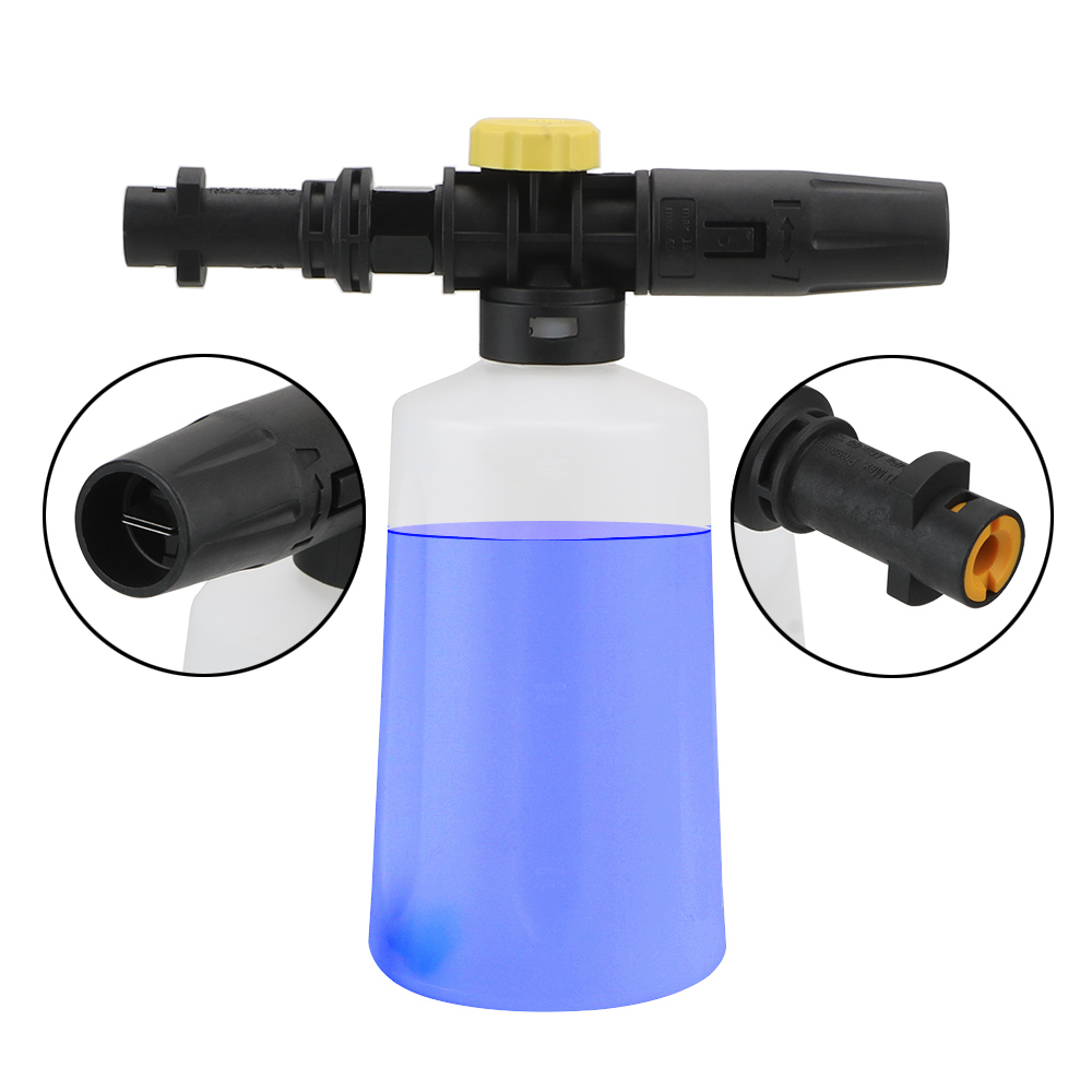 Auto Zeep Schuim Generator Voor Karcher K2 K3 K4 K5 K6 K7 Hoge Hogedrukreinigers Verstelbare Spuit Nozzle 750Ml sneeuw Foam Lance Tool