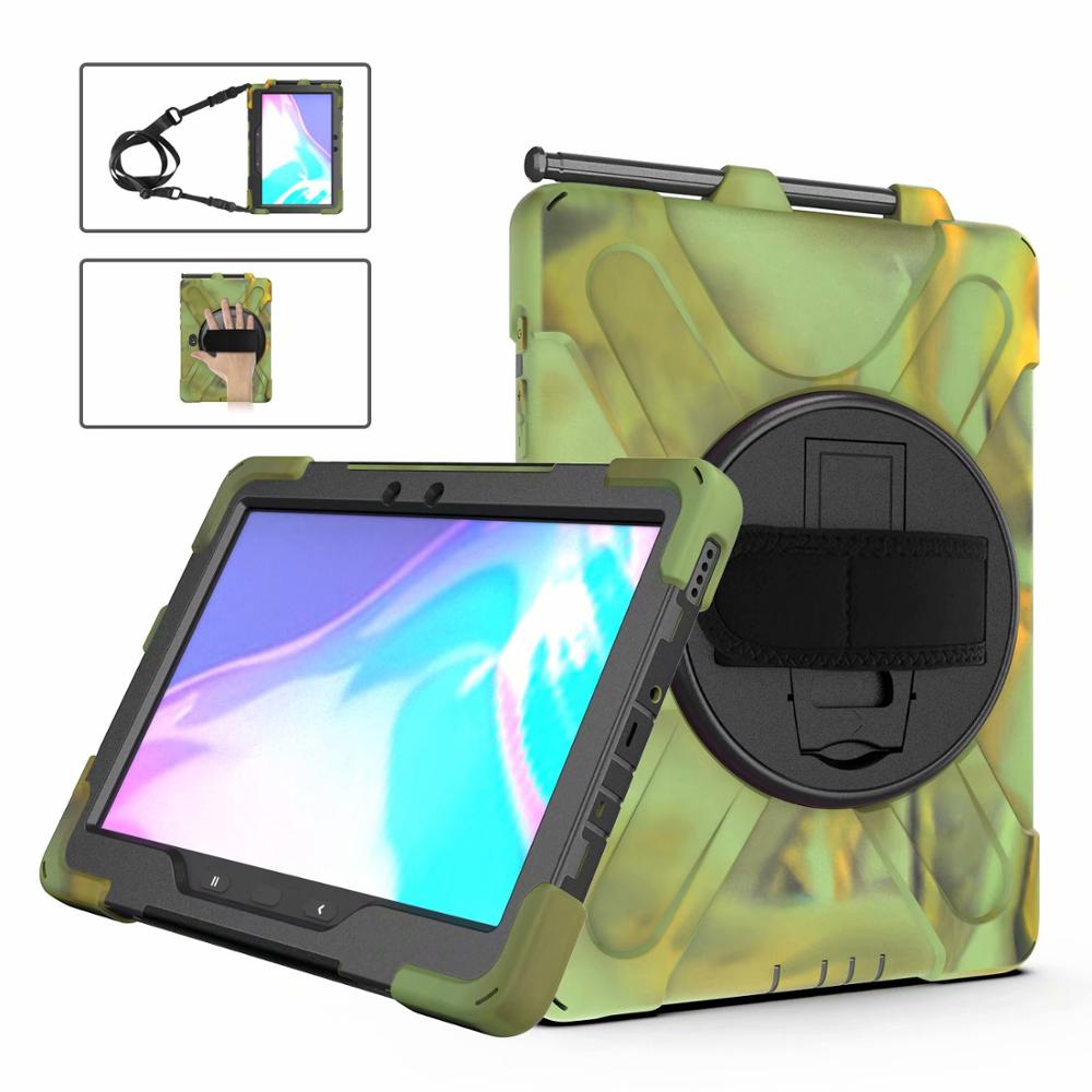 Voor Samsung Galaxy Tab Actieve Pro 10.1 Case SM-T540 SM-T545 T547 Case Heavy Duty Hand Schouderriem Kid Shockproof Stand cover: MULTI
