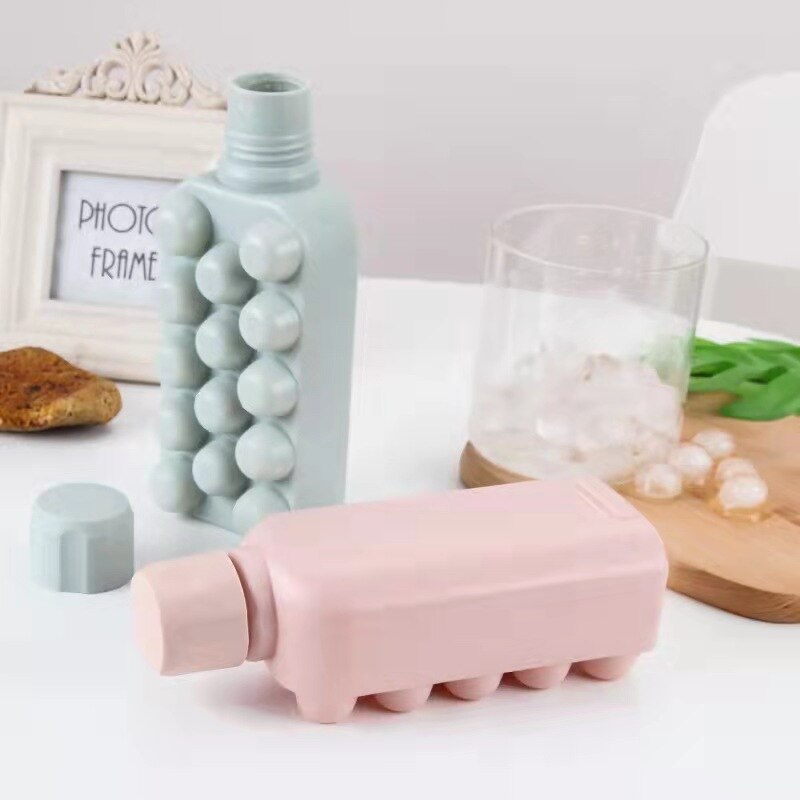 Ice Cube Tray 14 Grids DIY Silicone Ice Cream Mold Kitchen Ice Cube Maker Kettle Portable Cooler Ice Cube Bag Storage Container