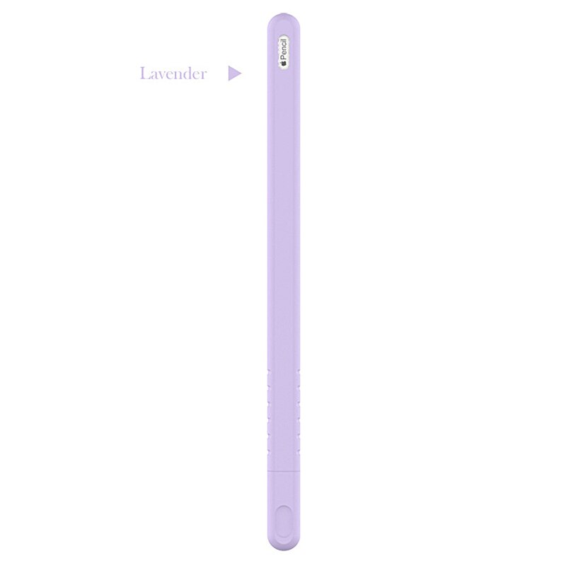 Portable Soft Silicone Stylus Pen For Apple Pencil 2 Case for iPad Pro Tablet Touch Pen Protective Sleeve Cover Colorful Pouch: Lavender