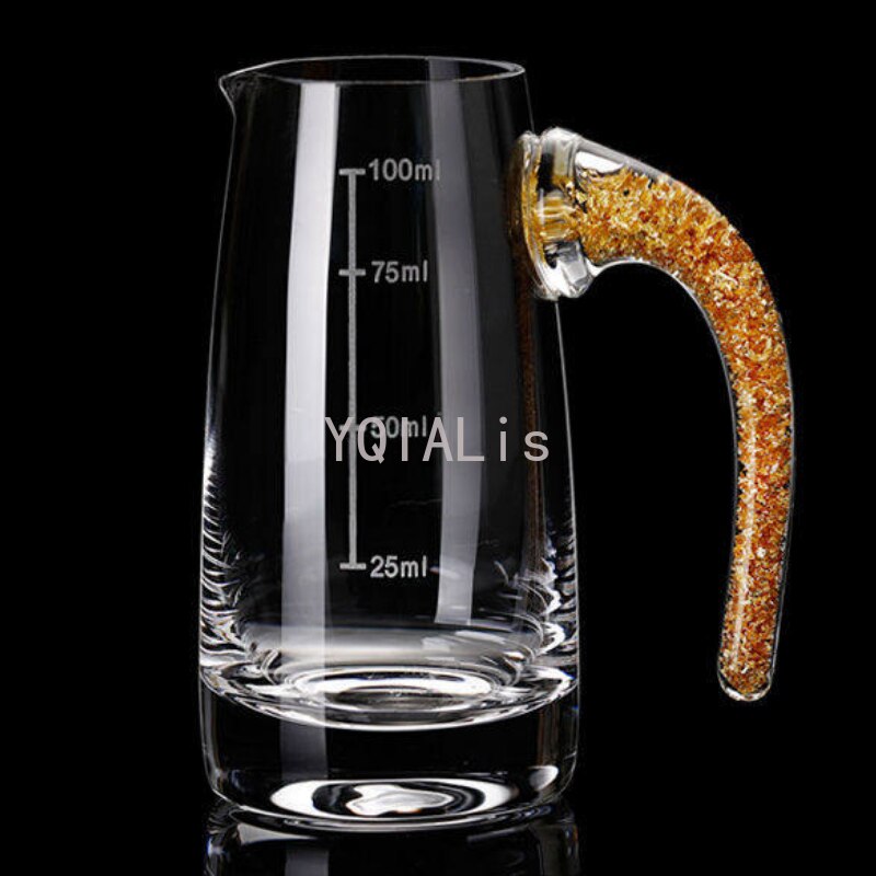 10ml vodka vinglas shotglas guld spiritus kop indbygget guldfolie sake glas krystal spiritus glas vin sæt: Klar