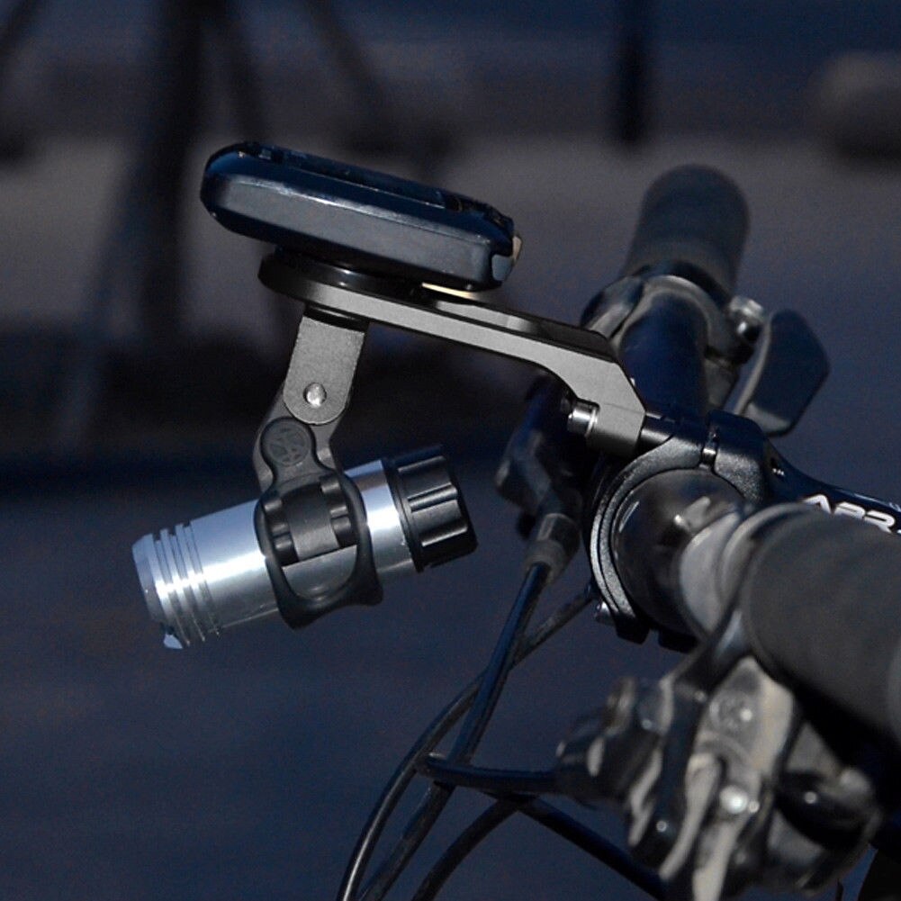 Cykelstamme forlængelsesmonteret lysholderbeslag adapter til garmin edge gps gopro
