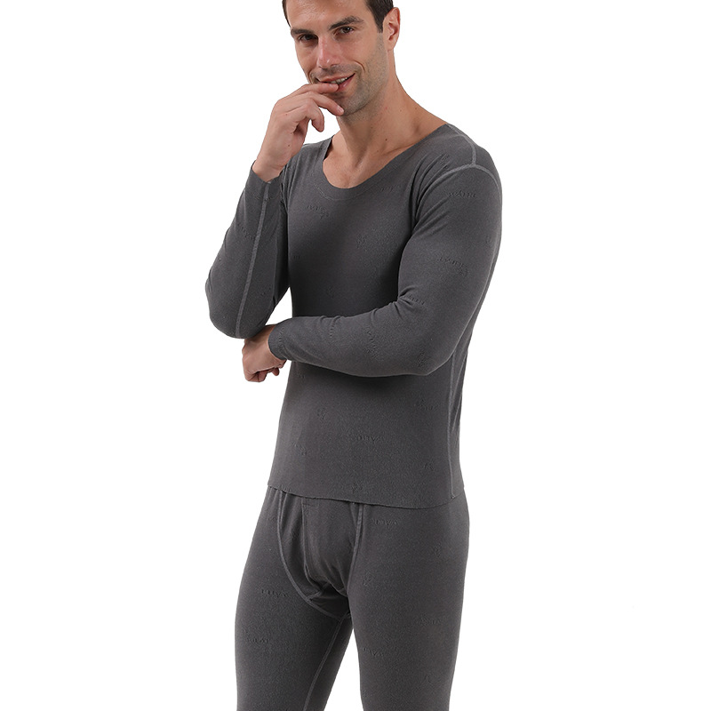 Men Thermal Underwear Sets Warm Long Johns Autumn Winter Thermal Underwear For Men Thick Thermal Clothing Suit Thermal Underwear: Fuchsia / XXXL