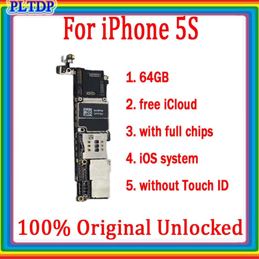 16gb/32gb/64gb Für iphone 4 4S 5 5C 5S 5SE 6 6s 6Plus 6s plus Motherboard Mit Voller Chips,100% Original entsperrt Logic board: For 5S-64GB