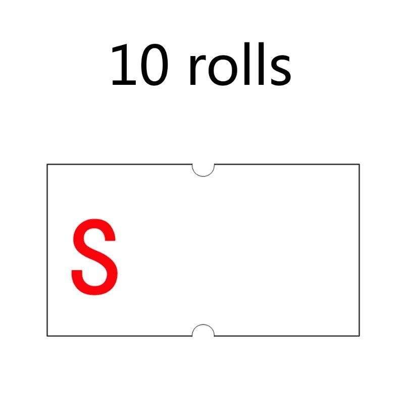 Rouleaux d'étiquettes de prix en rouleau, 10 pièces, couleur, une rangée, papier, B03C