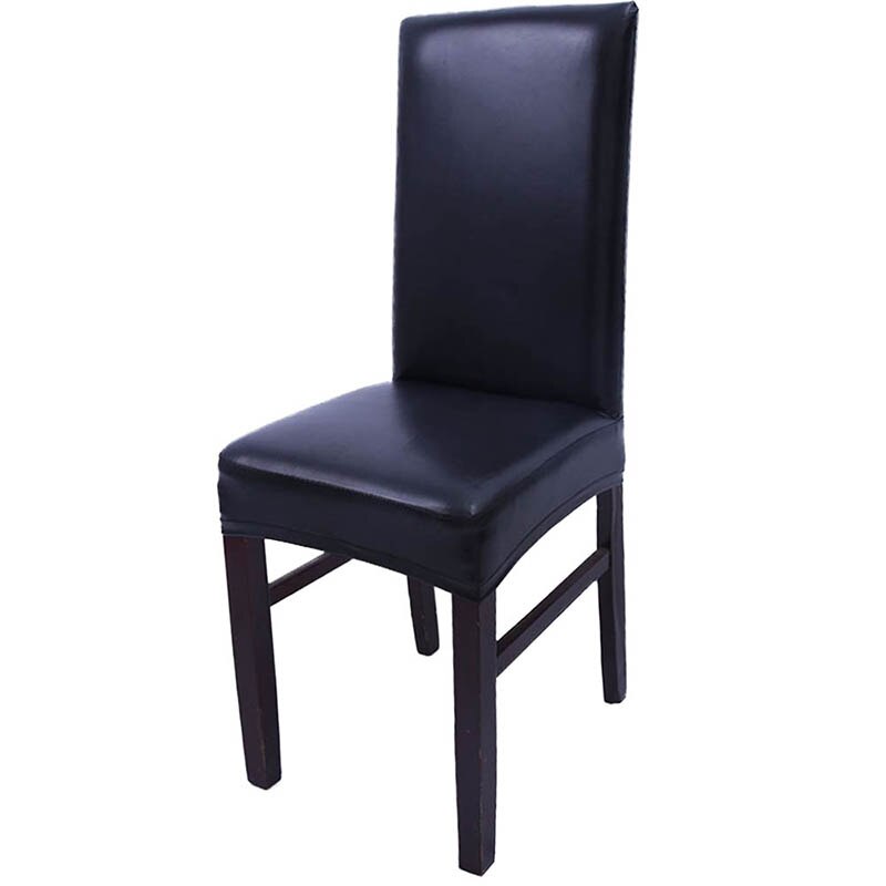 DIDIHOU 1pc PU Lederen Stoel Seat Cover Home Waterdicht En Oilproof Stoel Kussenovertrekken Cover Stretch Eetkamerstoel Thuis Decoratieve