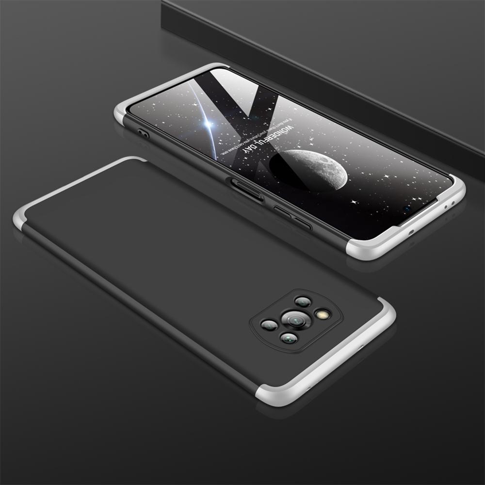 Gkk caso para xiaomi poco x3 nfc caso luxo armadura proteção à prova de choque fosco duro capa para xiaomi pocofone f1 x3 nfc coque: POCO F1 / Silver Black Silver