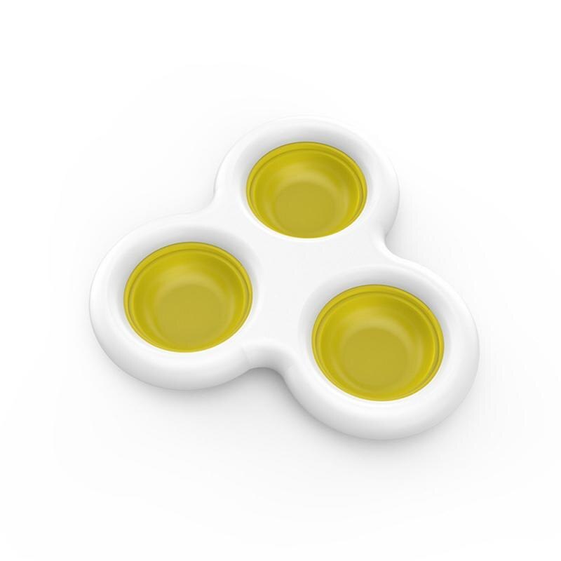 1Pc Baby Knijpen Speelgoed Creatieve Cartoon Vroege Onderwijs Intelligente Ontwikkelen Speelgoed Stress Relief Speelgoed Voor Kind Vroege Autisme Speciale nodig: yellow white