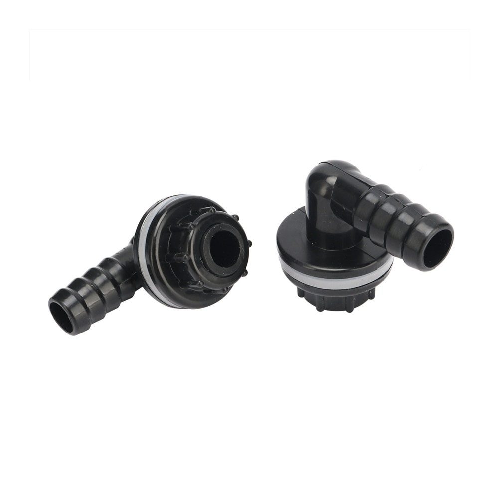 Garden Irrigation 3/8" to 14mm 90 Degree Elbow Connector Water Tank Fish Tank Aquarium Drainage Adapter Fittings 2 Pcs