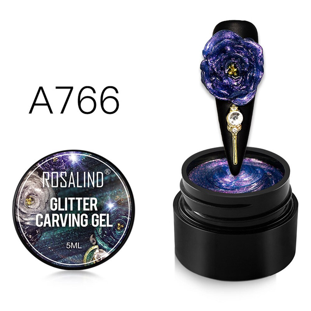 5d carving maleri negle gel farver skulptur negle gel 3d udskåret plasticine uv gel lak diy nail art maleri 3d gel: A766
