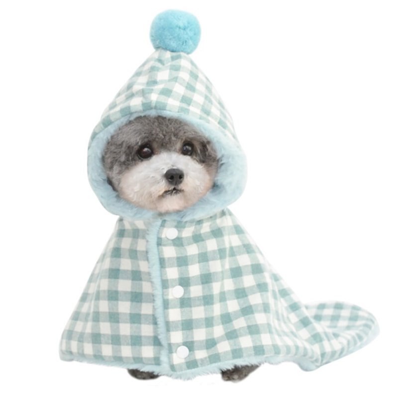 Capa de manta de invierno para mascotas, forro polar cálido para dormir, pijamas, ropa para perros pequeños y medianos, chaqueta, camisón, abrigo: a / M
