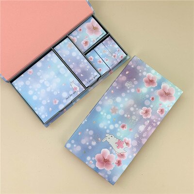 Creatieve leuke doos mode memo sticker Sticky Notes doos verpakt bericht paster