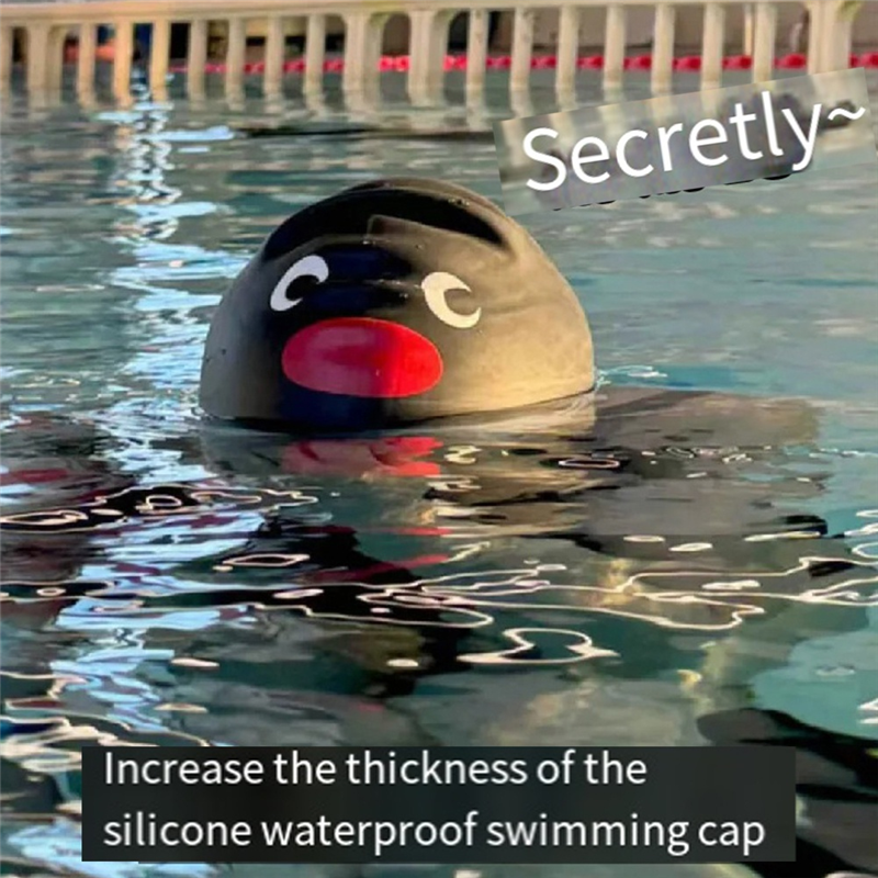 Swimming Caps Penguin Durable Nonslip Flexible Latex Swim Caps For Surfing Kids Girls Boys Women Men: Default Title