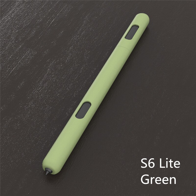 For Samsung Galaxy Tab S6 / S7 S-Pen Cover Cute Cartoon Tablet Silicone Pencil Case Tab S6 Lite: S6 Lite Green