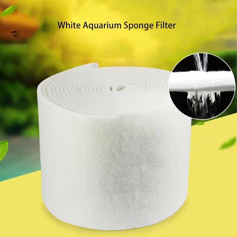 Réservoir à poisson en mousse de Filtration, filtre biochimique, éponge blanche, réservoir à longue utilisation, approvisionnement en éponge 50cm x 50cm x 2.5cm