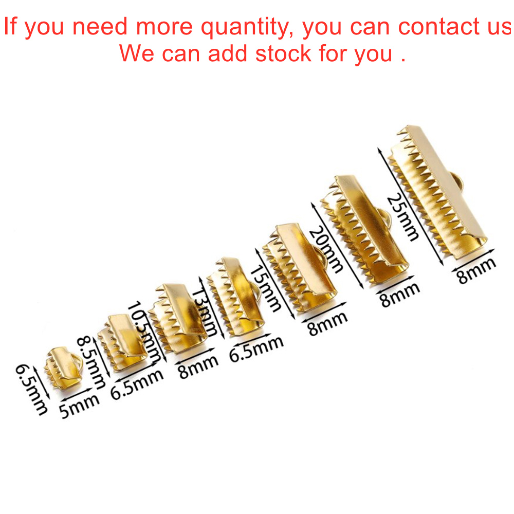 20-30Pcs/lot Stainless Steel Crimp End Bead Buckle Tip Clasp DIY Necklace Bracelet Connectors For Jewelry Making Accessorie