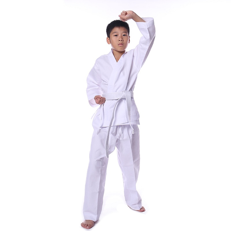 KungFu ITF uniformes de Taekwondo blanco niños adultos taekwondo Karate dobok bordado exquisito tkd ropa wushu Kungfu traje