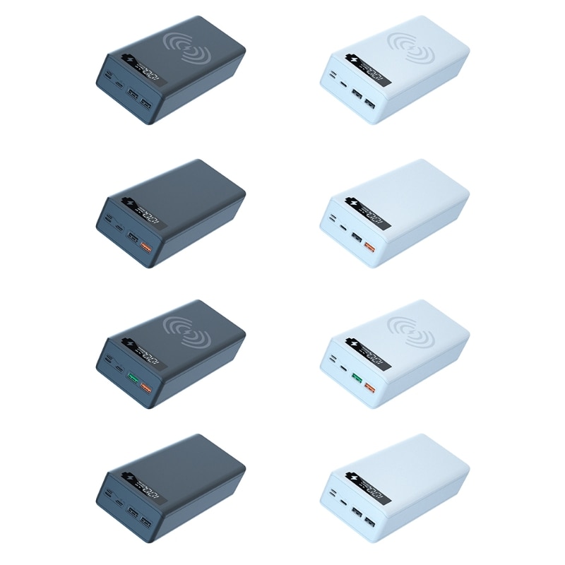 Scatola di ricarica Wireless 5W/10W senza batteria Display LCD QC3.0 PD staccabile custodia per batteria fai da te 16x18650 Shell Power Bank