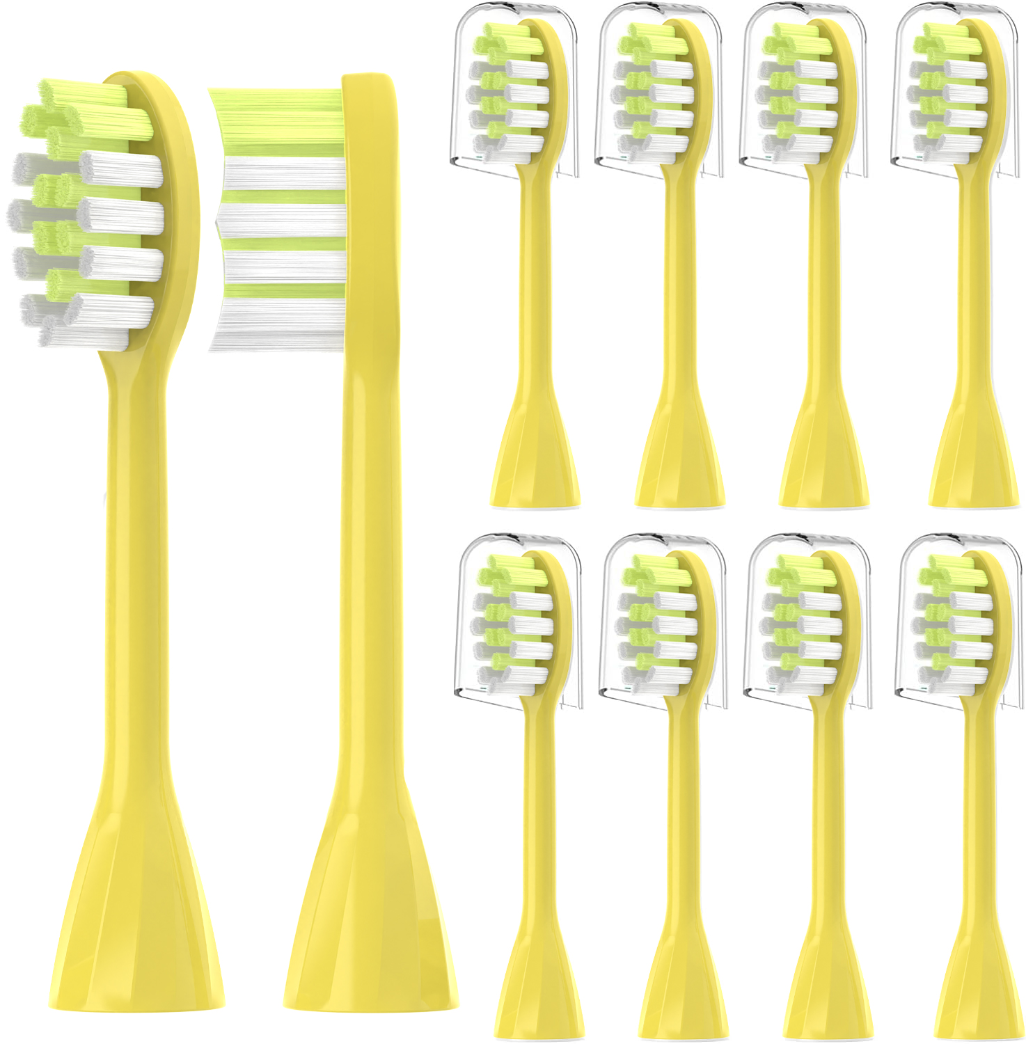 4Pack Replacement Toothbrush Heads Compatible with Ph One Soni care Electric Toothbrush Head HY1100 HY1200 BH1022: Gold