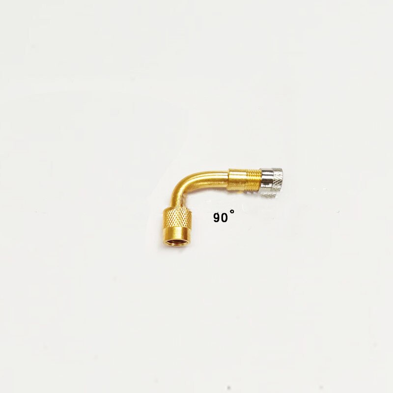 Klep Band Uitbreiding Adapter Koper Elleboog Uitbreiding Ventiel Mond 45/ 90 Graden Voor Vrachtwagen Motorfiets Fiets Auto Bandenspanning tool: Golden  90 Degree