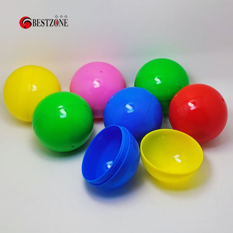 50 Stks/partij 65Mm 2.6 Inch Plastic Speelgoed Capsules Lege Mix Kleurrijke Big Size Ronde Ballen Gumball Machine Bulk Voor automaat