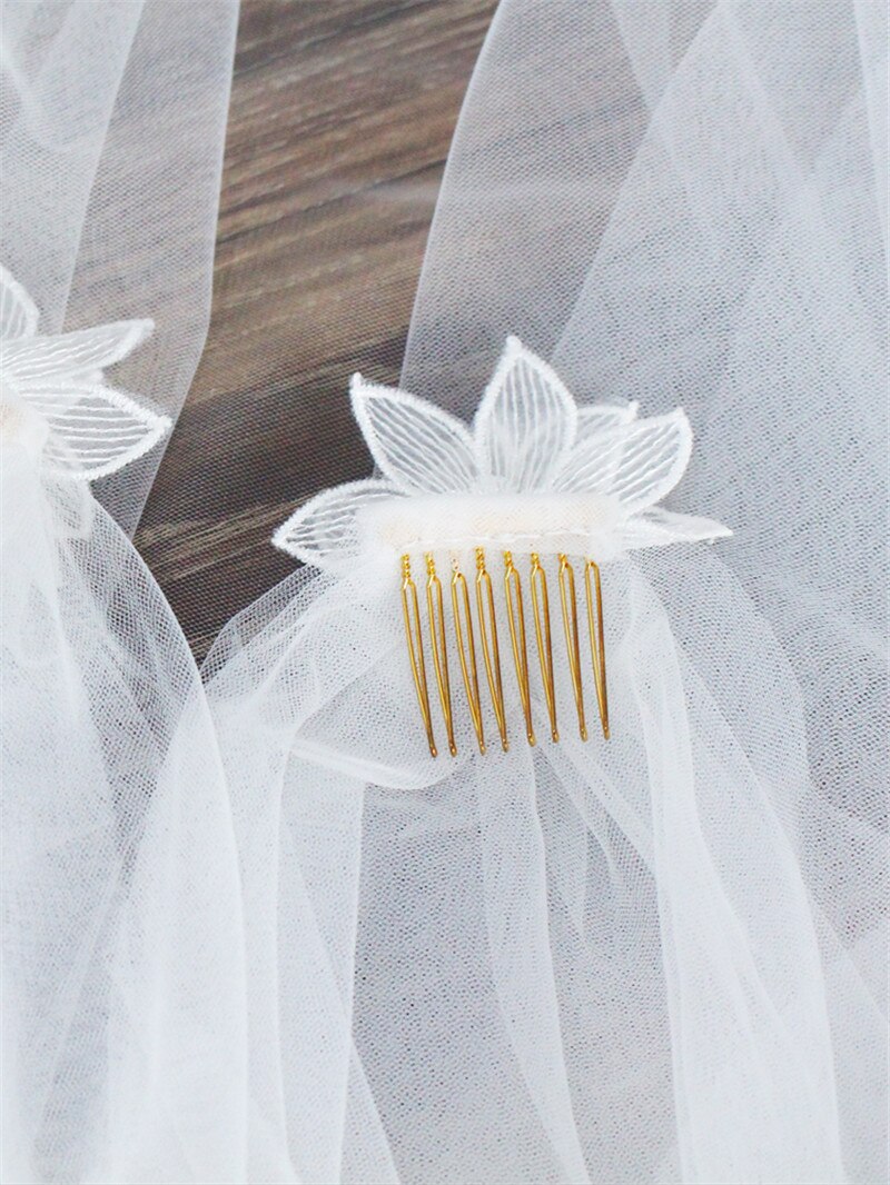 CC Haar Schleier 100% Handgemachte Luxus Hochzeit Zubehör für Braut Frauen Heiraten Kopfschmuck Schleier Mit Kämme Blume bilden DIY V649