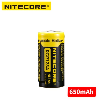 Nitecore NL166 16340 RCR123A 3.7 v 2.4Wh 650 mah Lithium Oplaadbare Batterij