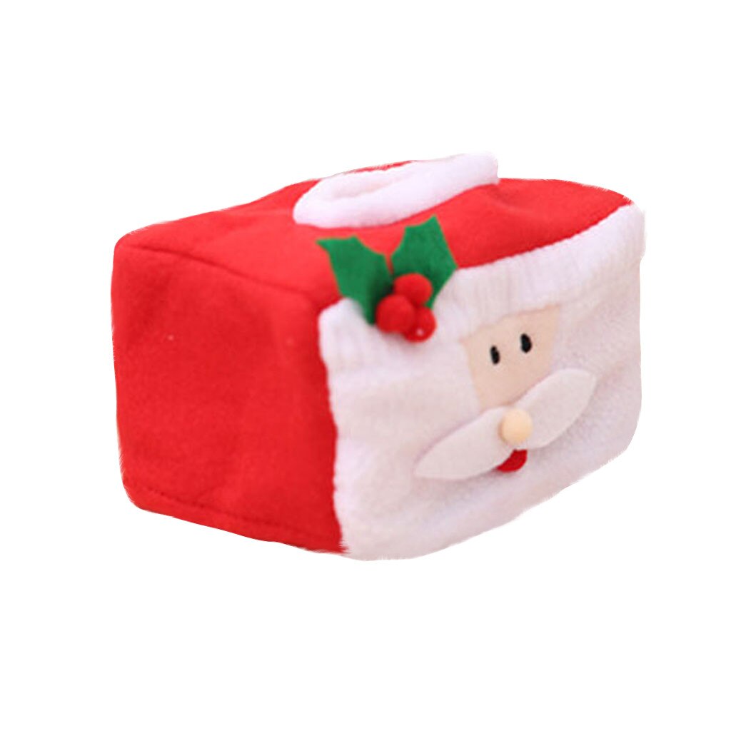 Year Christmas Decorations Christmas Tissue Box Set Christmas Desktop Decoration Tissue Box: D