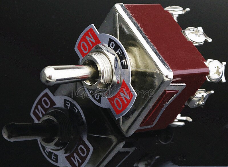 1PCS 12MM E-TEN303 9 pins 3 position 15A 250VAC 10A 380VAC double-throw toggle switch