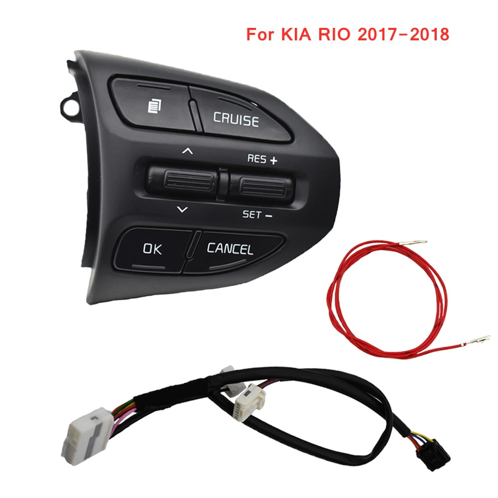Multifunktionskontakt rat fartpilot volumen bluetooth knap til  k2 rio 4 kia rio x-line: K2- d-wire-rød linje