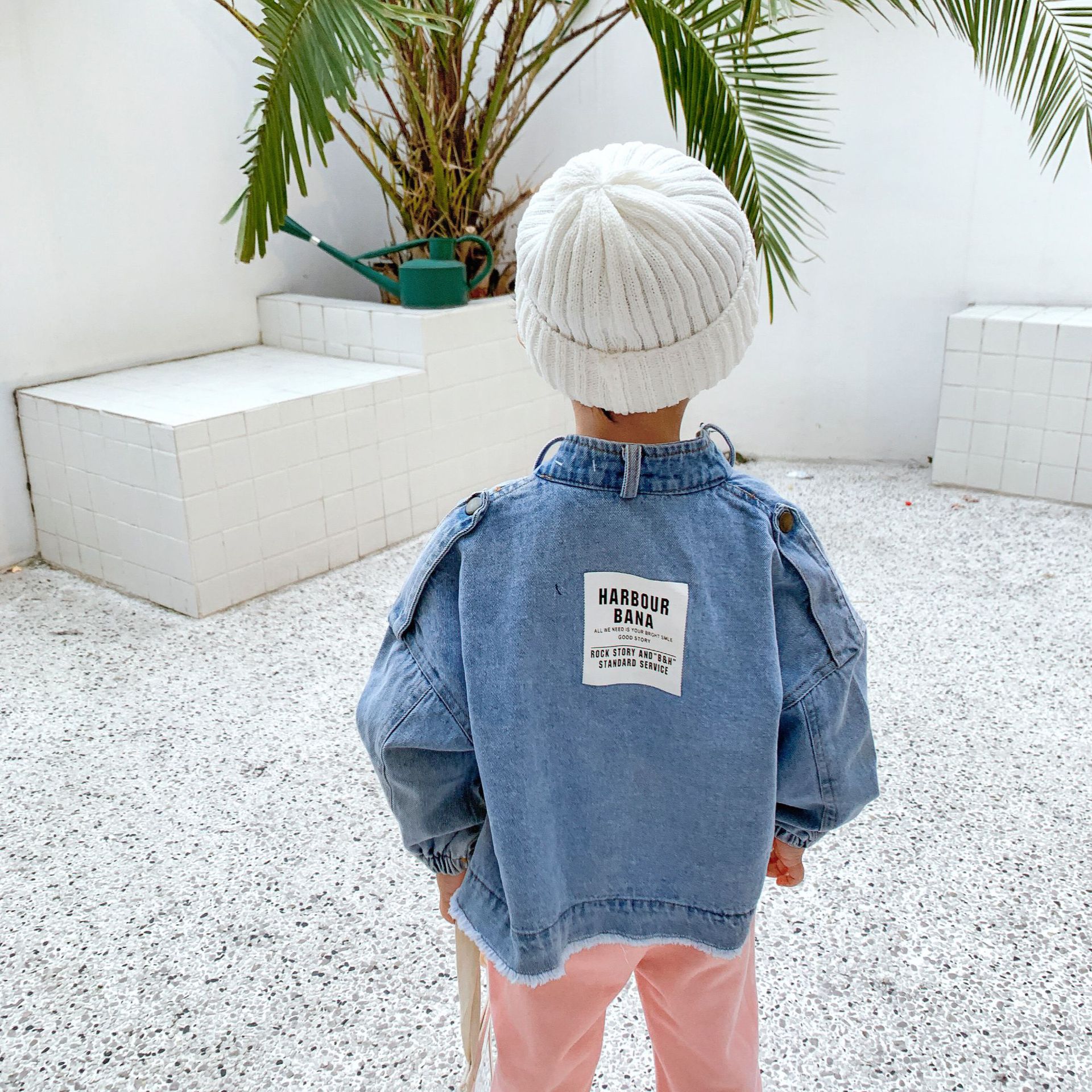 jungen denim jacken Frühling herbst kinder koreanischen stil große taschen stehkragen mäntel outwears