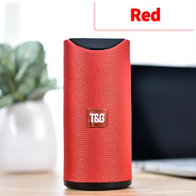 TG-113 Bluetooth Speakers Portable True Wireless Sound Box Waterproof Loudspeaker Mini Column Music Bass Outdoor Speaker: Red