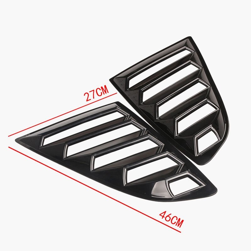 Hinten Viertel Fenster Lamellen Schaufeln Spoiler Auto Seite Fenster Scoop Abdeckung für Ford Mustang