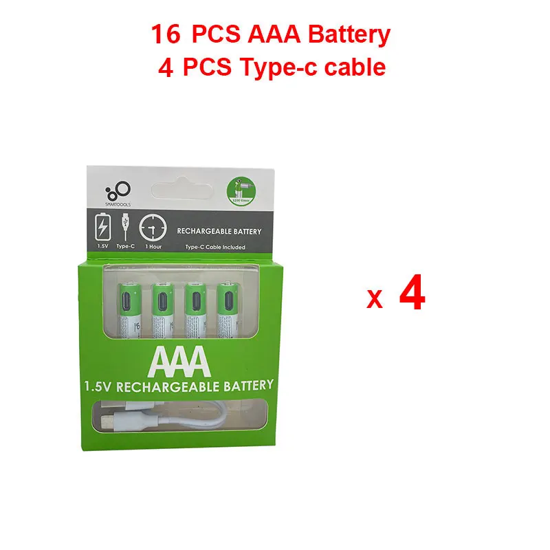 AAA battery 1.5V 366mAh/550 mWh AAA rechargeable li-ion batteries USB rechargeable for Remote control wireless mouse + Cable